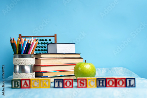Back to School note and education abstract with copy space