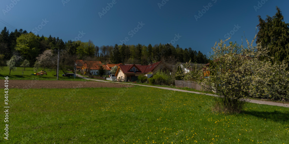 Vodnanske Svobodne Hory village in spring color day