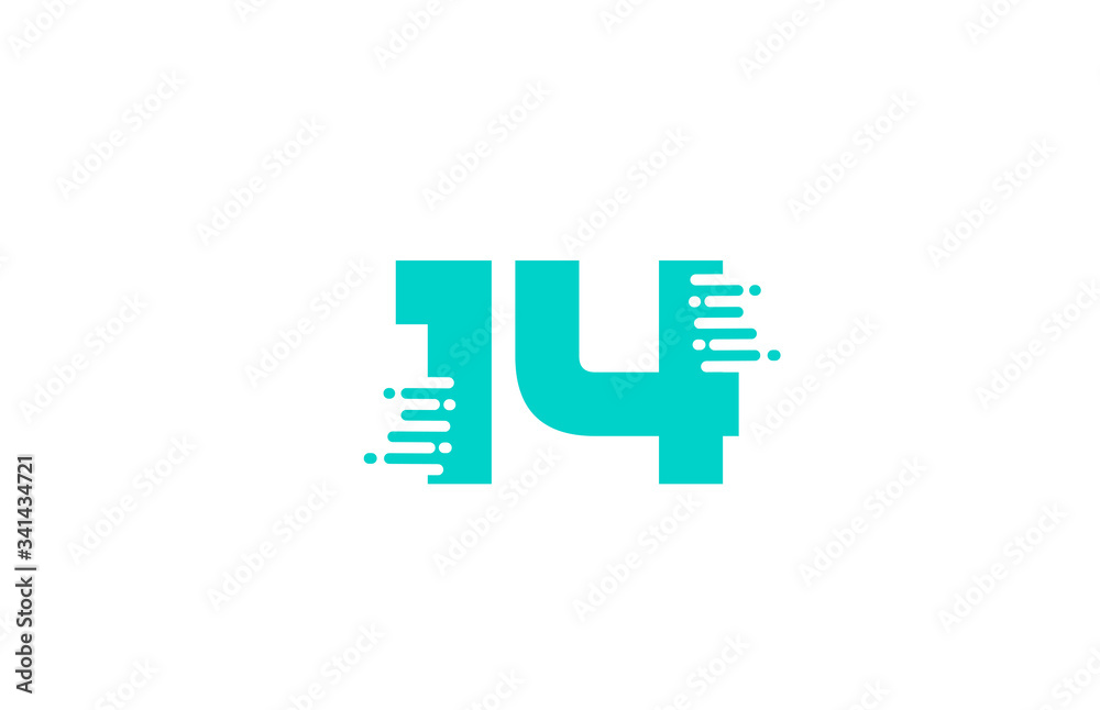 14 number logo icon for business and company 14 number logo icon for business and company