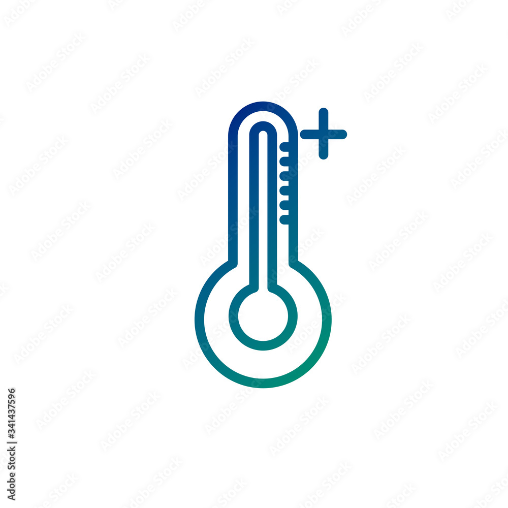 thermometer temperature measure line style