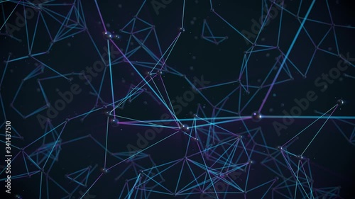 Connected Geometry network concept background photo