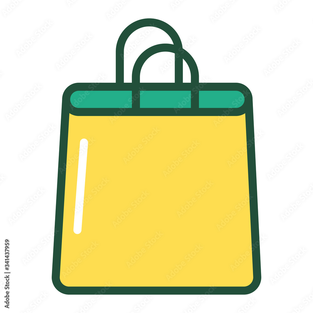 Eco handbag line color icon. Recycle textile. Zero waste lifestyle. Outline pictogram for web page, mobile app, promo. Eco handbag line color icon. Recycle textile. Zero waste lifestyle. Outline pictogram for web page, mobile app, promo.
