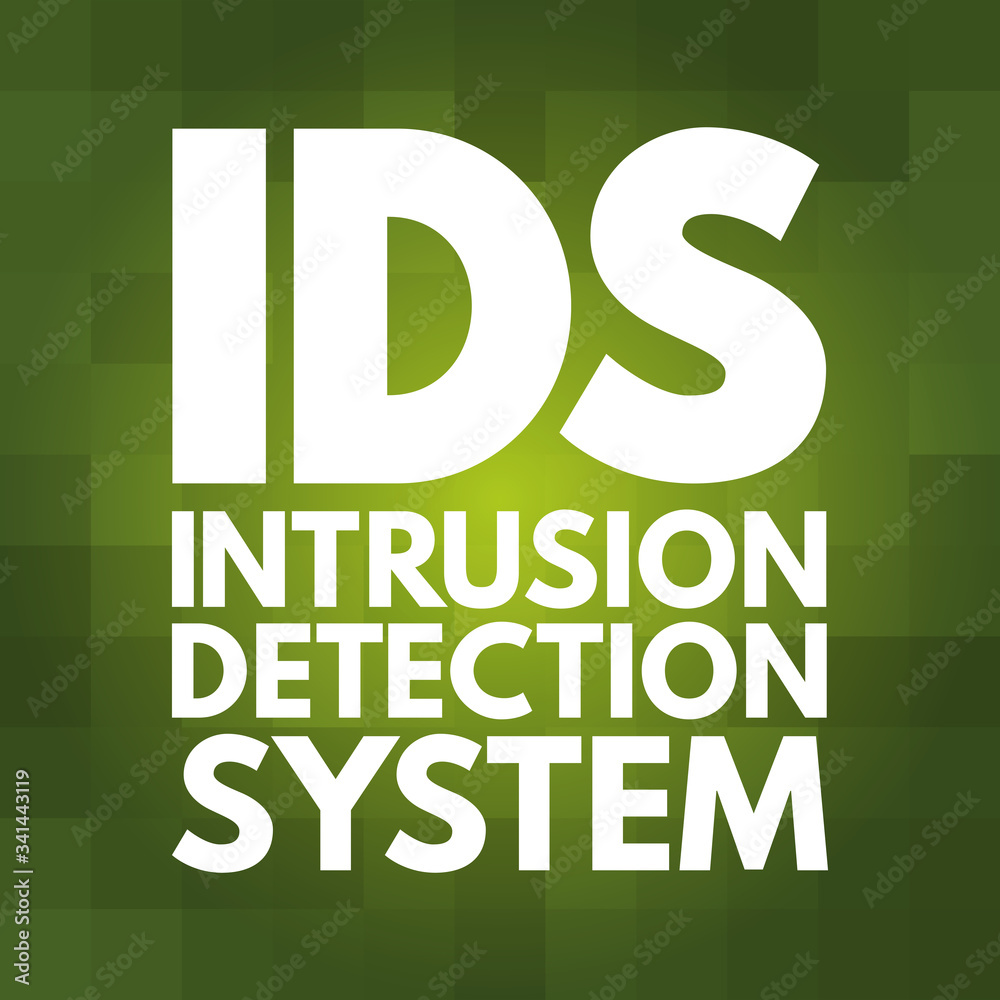 Naklejka premium IDS - Intrusion Detection System acronym, technology concept background