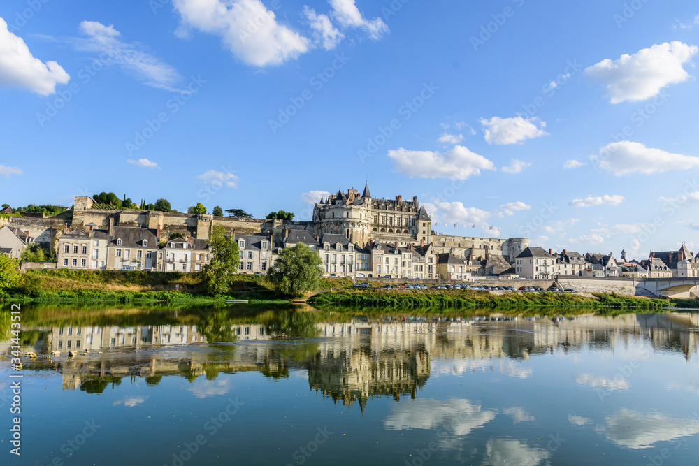 views from the loire river of the city