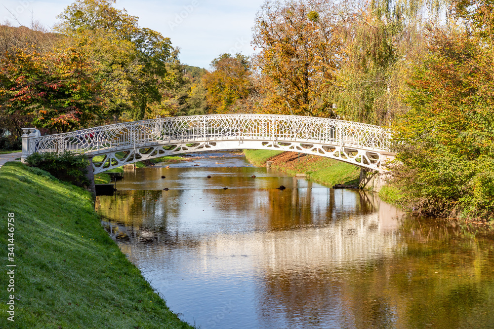 Bridge and Riverwalk around Bade-Baden village Bridge and Riverwalk around Bade-Baden village