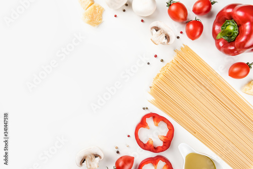 Ingredients for cooking Italian food.