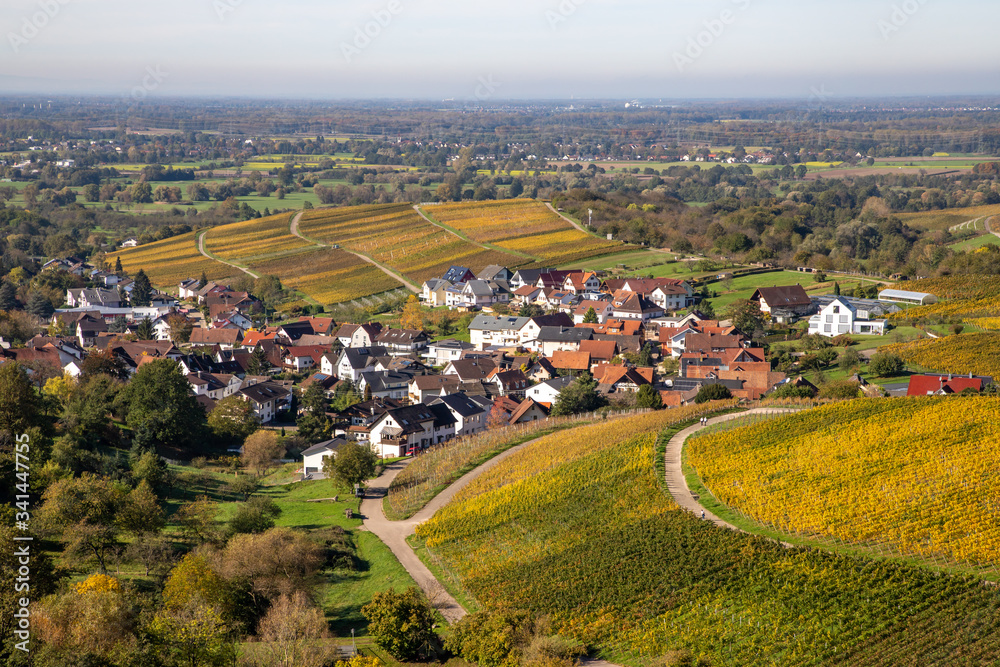 Vanhalt village, fields and vineyards