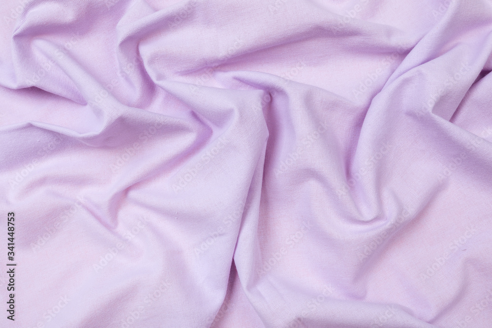 crumpled fabric lilac fleece background  - Image