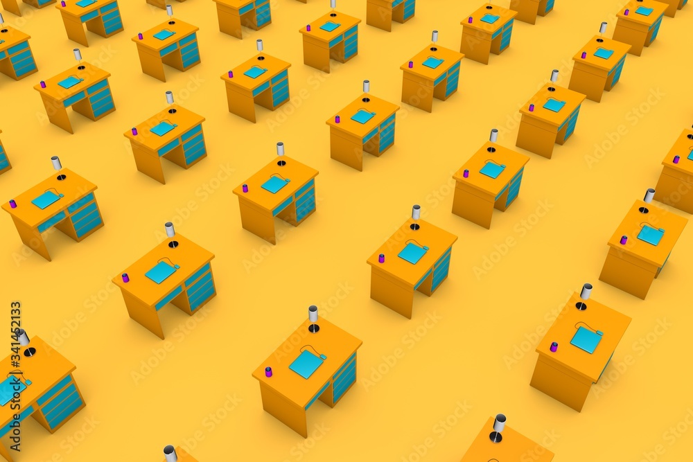 Yellow Table Background 3d rendering Yellow Table Background 3d rendering