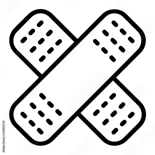 Fabric Strip Bandage vector icon design, hypoallergenic first aid Adhesive bandage concept,  small medical dressing on white background, 