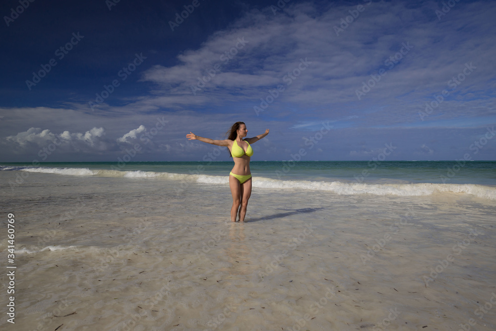 Zanzibar, woman, yellow bikini, sexy Zanzibar, woman, yellow bikini, sexy