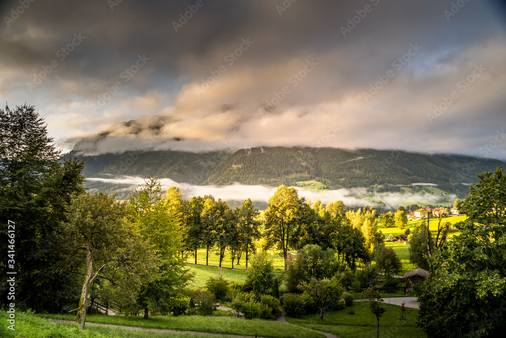 Obraz premium sunset over the river