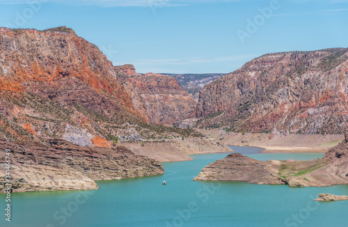 Atuel canyon and Valle Grande reservoir in Mendoza, Argentina photo