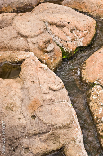 Huila, Neiva, Colombia: April 1, 2009: Fountain of Lavapatas, Archaeological Park of San Agustin photo