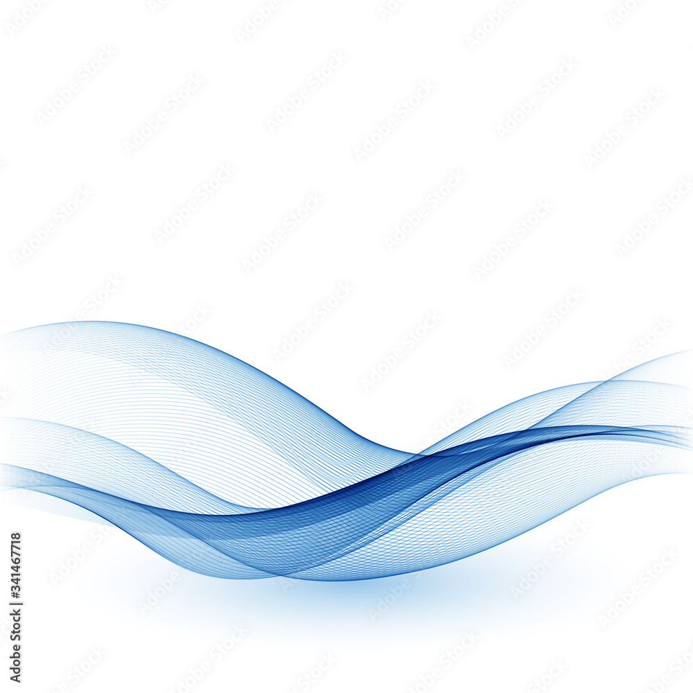 Obraz premium Blue abstract wave. Abstract vector background wave