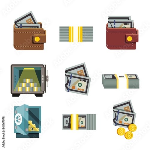 wallet coin pay safe wealth flat icon