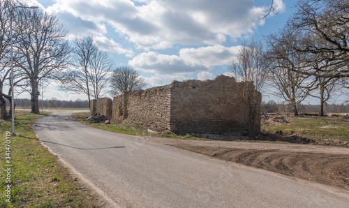 ruins of manor in estonia