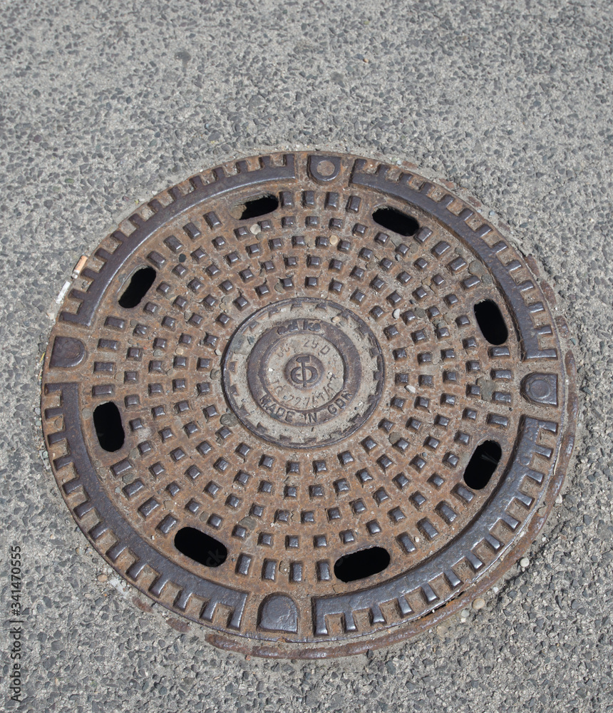 Manhole cover made in East Germany