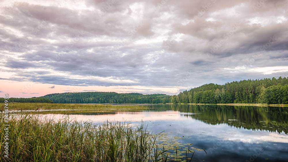 lake and clouds