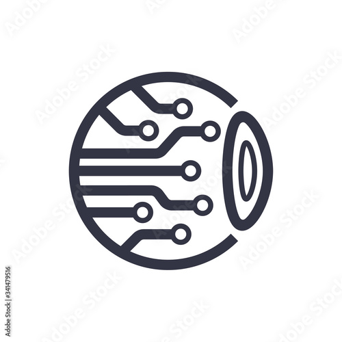 Cyber eye symbol icon. vector illustration. Logo template design. EPS 10