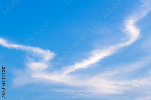 Blue sky with clouds background.Sky daylight. Natural sky composition. Element of design.