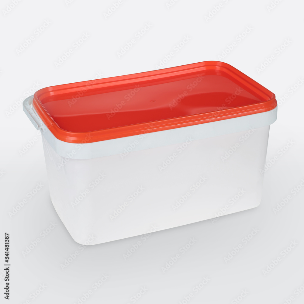 white and transparent paint bucket white and transparent paint bucket