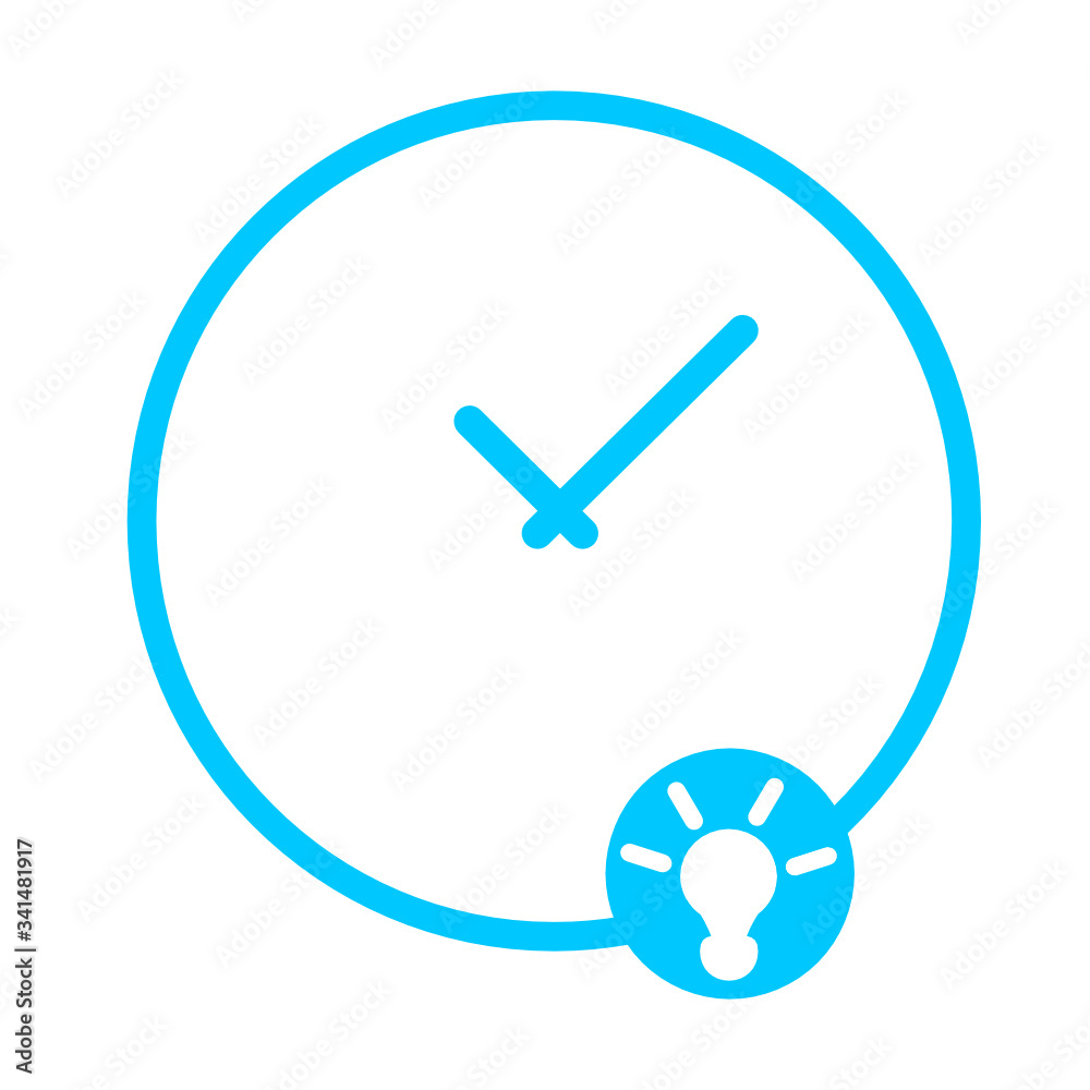 Learning time, clock, watch icon. Concept of UI design elements. Digital countdown app, user interface kit, mobile clock interface. It's time to study, think vector sign. Learning time, clock, watch icon. Concept of UI design elements. Digital countdown app, user interface kit, mobile clock interface. It's time to study, think vector sign.