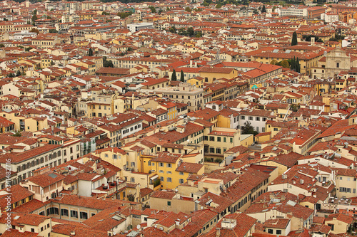 Beautiful Italian street of small old provincial town