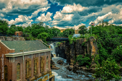 The second highest waterfalls in the northeast America in Paterson New Jersey. photo