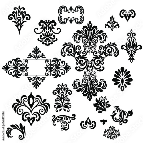 Vector French Luxury rich intricate ornaments. Victorian Royal Style decor