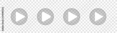 Play video sign.  Play sign vector isolated on transparent background. Vector illustration