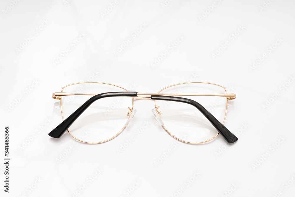 glasses on a white glasses on a white
