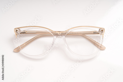 glasses on a white