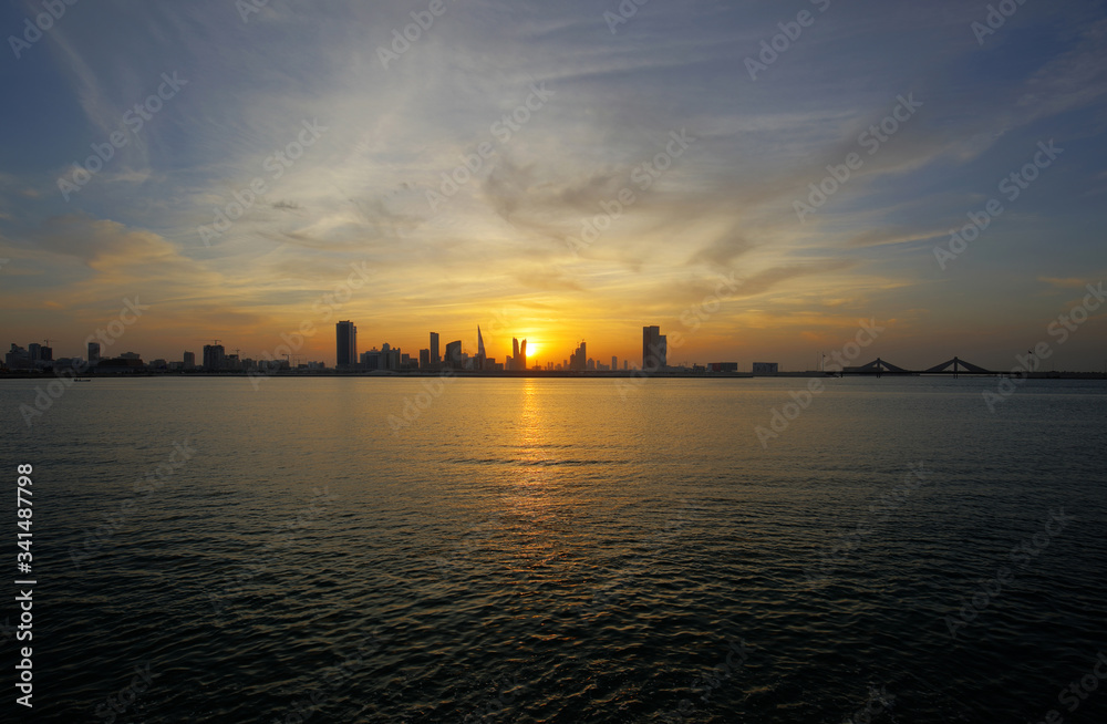 Beautiful Bahrain during sunset, HDR