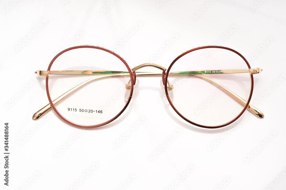 glasses on a white glasses on a white