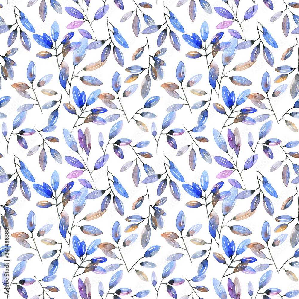 Watercolor foliate pattern Watercolor foliate pattern
