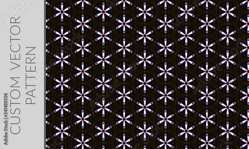 Dark Floral Burst Vector Pattern