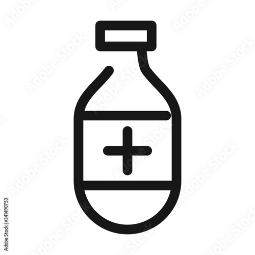 bottle medicine pharmacy medical and health care line style icon