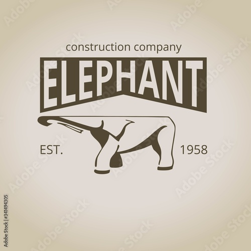 Elephant emblem for logo.