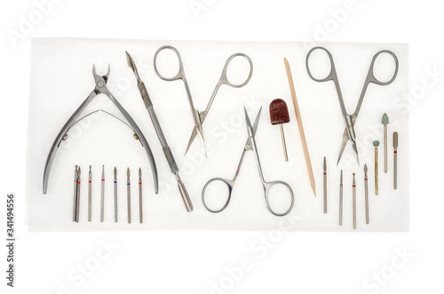 Set of professional manicure tools. Concept of beauty.