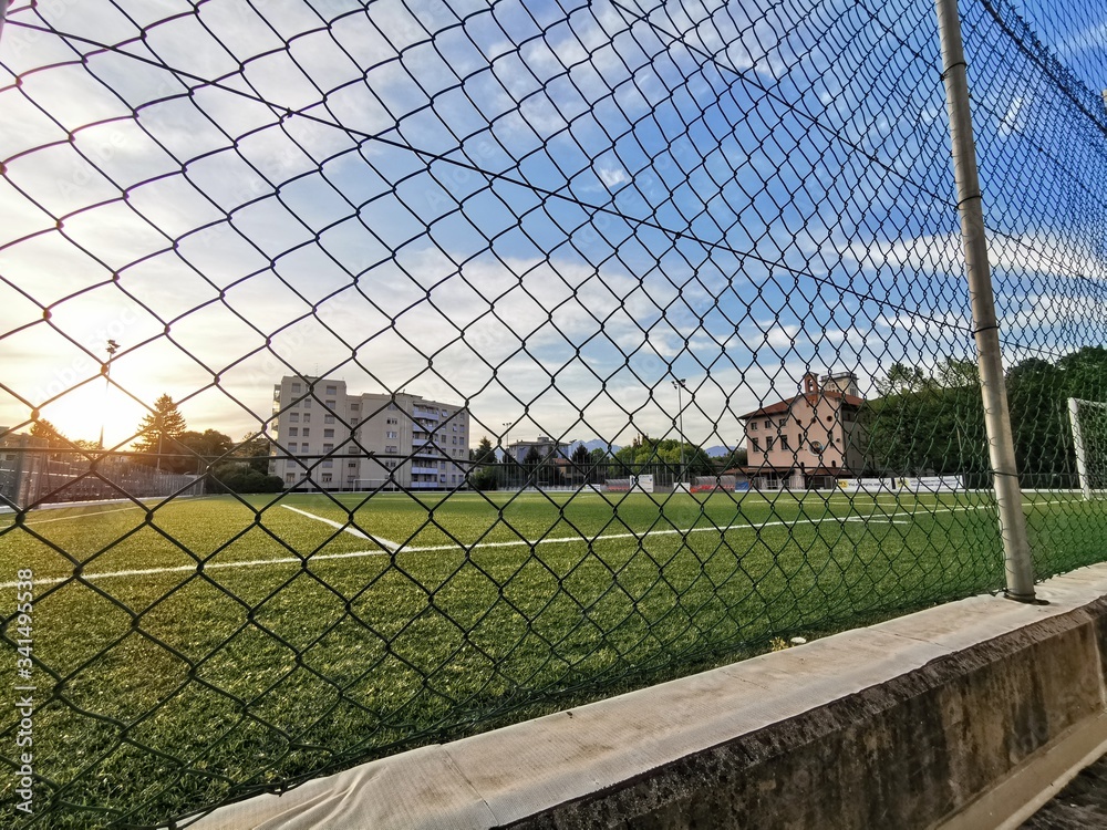 Fototapeta premium barbed wire fence