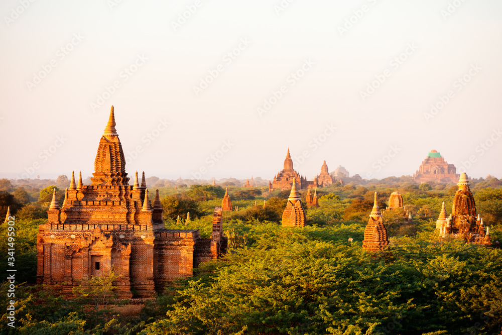 Stunning landscape of Bagan temples