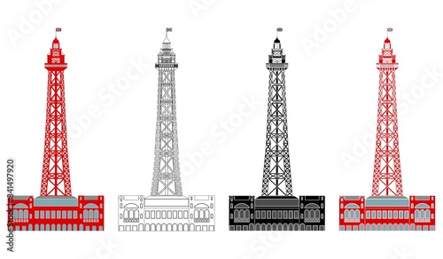 Blackpool Tower in front view