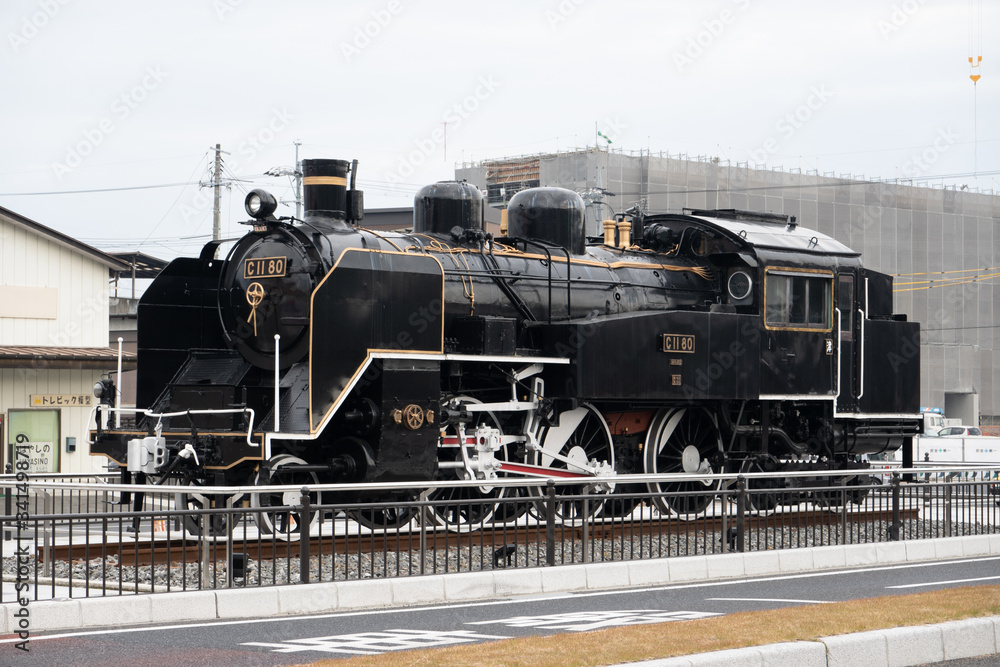 Naklejka premium 蒸気機関車C11-80号