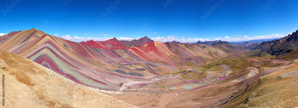 The trail to Rainbow Mountain in Peru