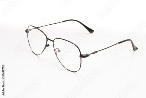 glasses on a white