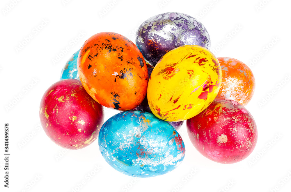 Colored eggs - symbol of celebration of Easter Colored eggs - symbol of celebration of Easter