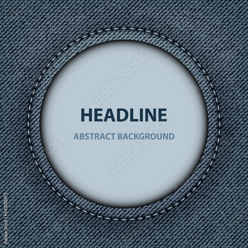 Denim design with round frame