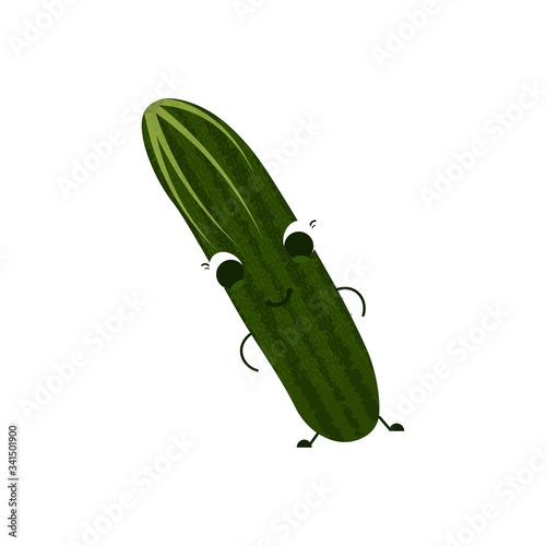 Isolated cucumber cartoon
