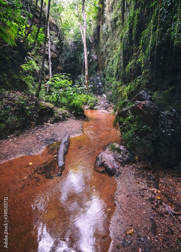 The Sussuapara canyon, in the forest, located between  Ponte alta do Tocantins and Mateiros, crossing the Jalapao.  photo